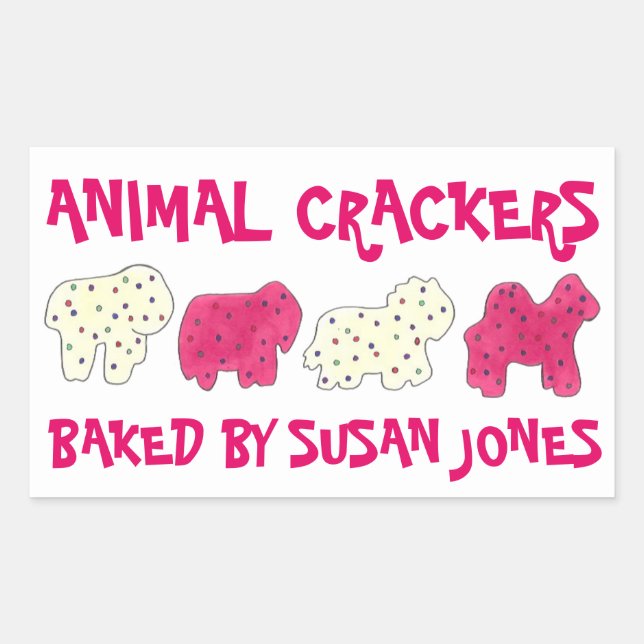 Homemade Circus Animal Crackers Cookies Baked By Sticker (Front)