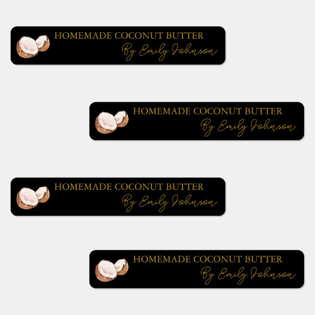 Homemade Coconut Butter Thin Label (Group)