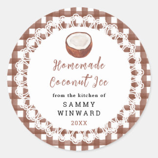 Homemade Coconut Ice Label