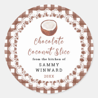 Homemade Coconut Slice Label