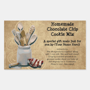Homemade Cookie Mix Gift Jar Labels, Personalized Sticker