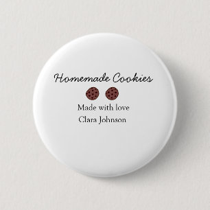 Homemade cookiers add your text name custom throw 2 inch round button