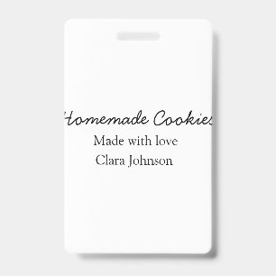 Homemade cookiers add your text name custom throw badge