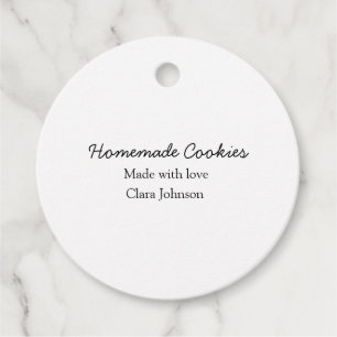 Homemade cookiers add your text name custom throw favour tags