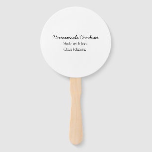 Homemade cookiers add your text name custom throw hand fan