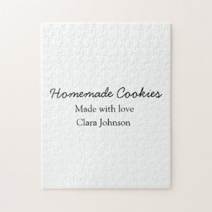 Homemade cookiers add your text name custom throw jigsaw puzzle