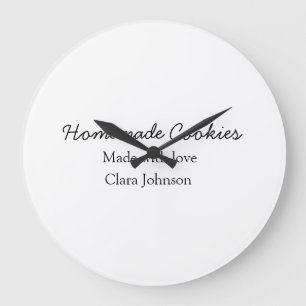 Homemade cookiers add your text name custom  throw large clock