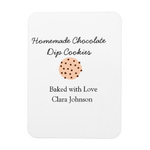 Homemade cookiers add your text name custom  throw magnet
