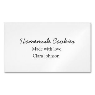 Homemade cookiers add your text name custom  throw 	Magnetic business card