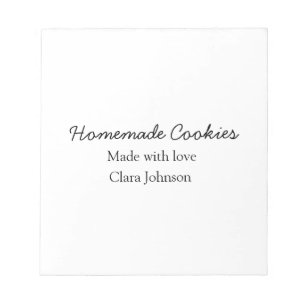 Homemade cookiers add your text name custom  throw notepad