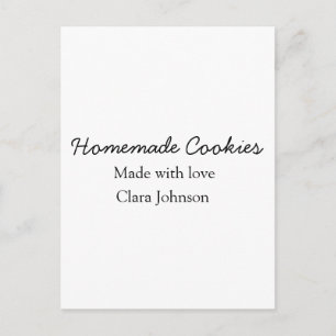 Homemade cookiers add your text name custom throw postcard