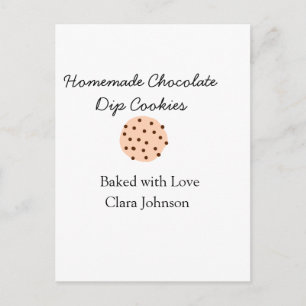Homemade cookiers add your text name custom throw postcard