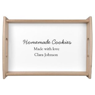 Homemade cookiers add your text name custom  throw serving tray