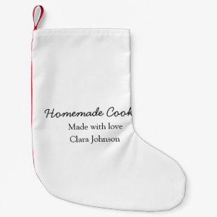 Homemade cookiers add your text name custom throw small christmas stocking