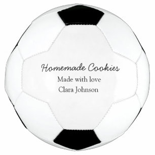 Homemade cookiers add your text name custom throw soccer ball