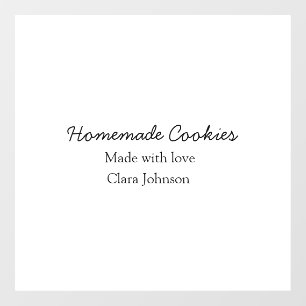 Homemade cookiers add your text name custom throw window cling