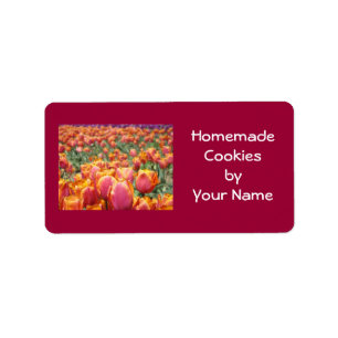 Homemade Cookies by Your Name labels Tulip Flowers
