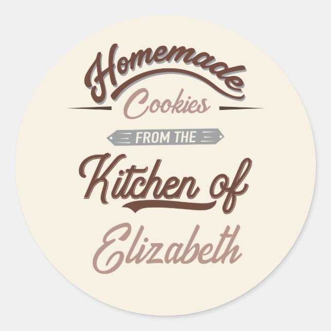 Homemade Cookies Classic Round Sticker (Front)