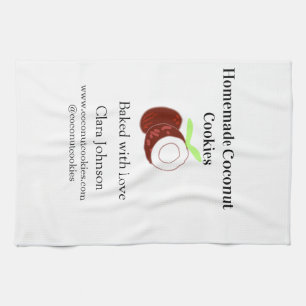 Homemade cookies coconut fresh name website social kitchen towel