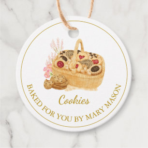 Homemade Cookies Favour Tags White