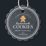 Homemade Cookies Gingerbread Man Chalkboard Favour Tags<br><div class="desc">This chic "baked with love" homemade cookies favour gift tag features a chalkboard background a gingerbread man. Personalize for your needs. You can find matching products at my store.</div>