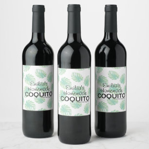 Homemade Coquito Recipe Palm Leaf Wine Label