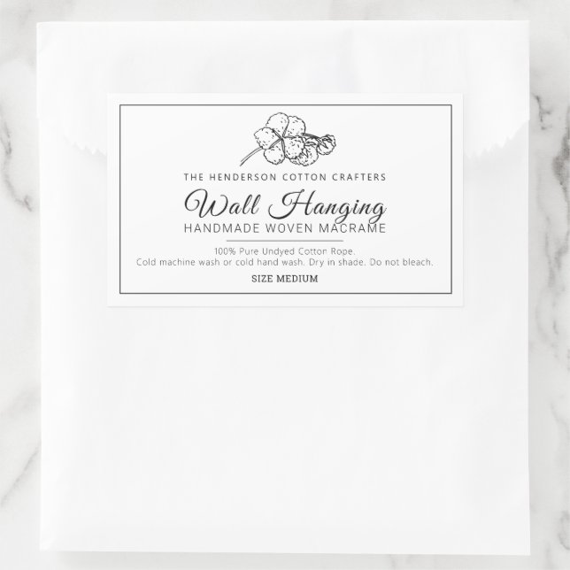 Homemade Cotton macrame wall hanging product Sticker (Bag)