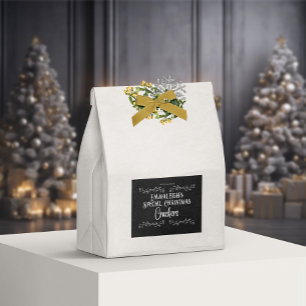 Homemade Crackers Aesthetic Black Food Label