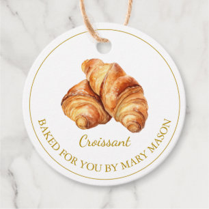 Homemade Croissant Favour Tags White
