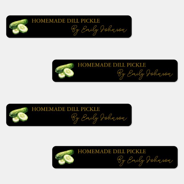 Homemade Cucumber Dill Pickle Thin Label (Group)
