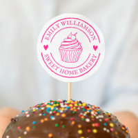 Homemade Cupcake Bakery Logo & Name Personalized