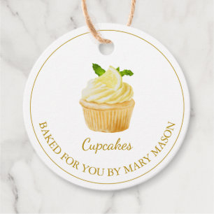 Homemade Cupcakes Favour Tags   White