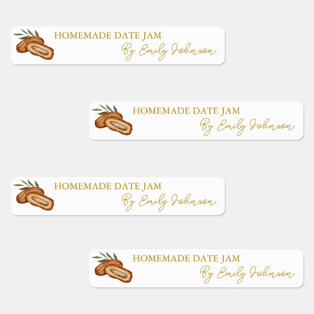 Homemade Date Jam Thin Label (Group)