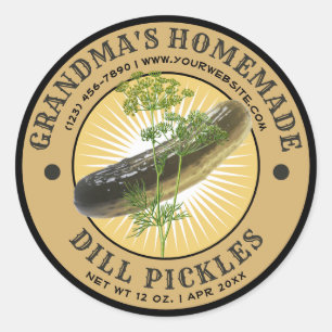 Homemade Dill Pickles Label Template