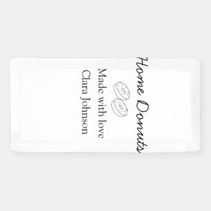 Homemade doughnuts bakery add your text name custo banner