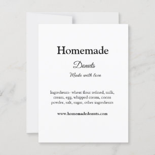 Homemade doughnuts made with love add text website postcard