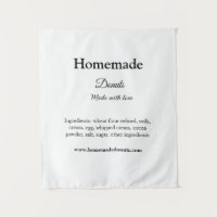 Homemade doughnuts made with love add text website