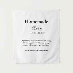 Homemade doughnuts made with love add text website tapestry