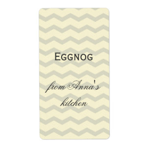 Homemade eggnog personalized chevron