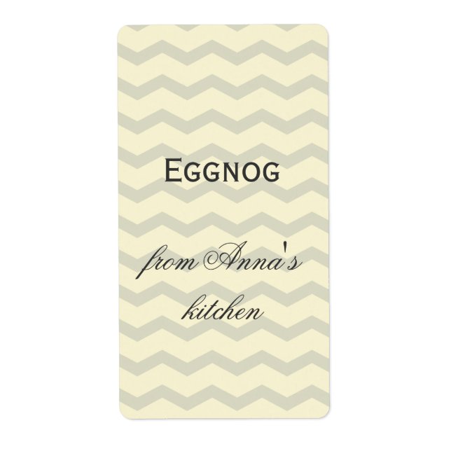 Homemade eggnog personalized chevron (Front)