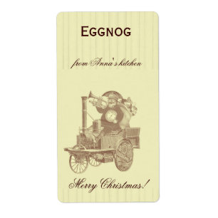 homemade eggnog personalized Christmas steampunk