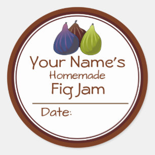 Homemade Fig Jam or Preserves Label Customizable