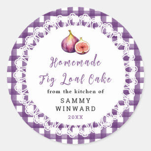Homemade Fig Loaf Cake Label