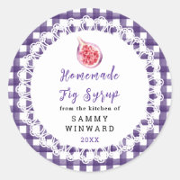 Homemade Fig Syrup Label