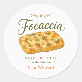Homemade Focaccia Bread Kitchen Label