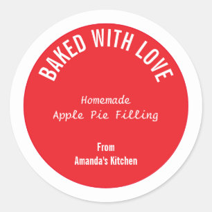 Homemade Food Christmas Present Gift Party Favor Classic Round Sticker