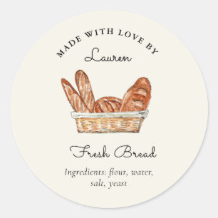 Homemade fresh Bread  Classic Round Sticker