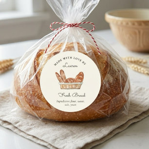 Homemade fresh Bread  Classic Round Sticker