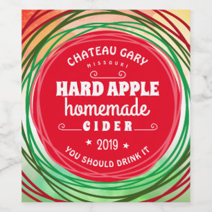 Homemade fruit faux vineyard personalized wine label