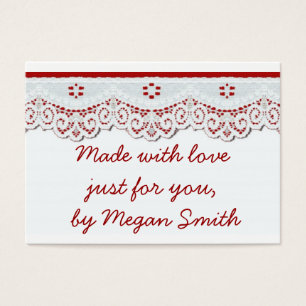 Homemade Gift enclosure tags  vintage retro look